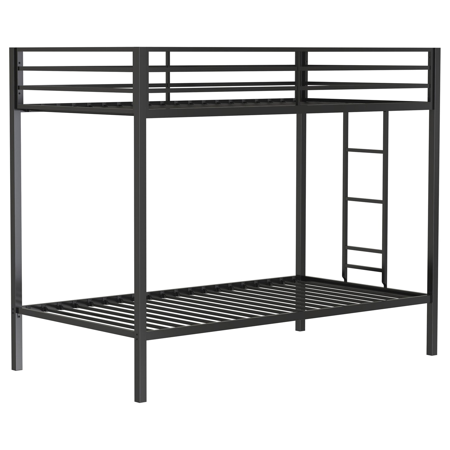 Modern Black Metal Twin Bunk Bed