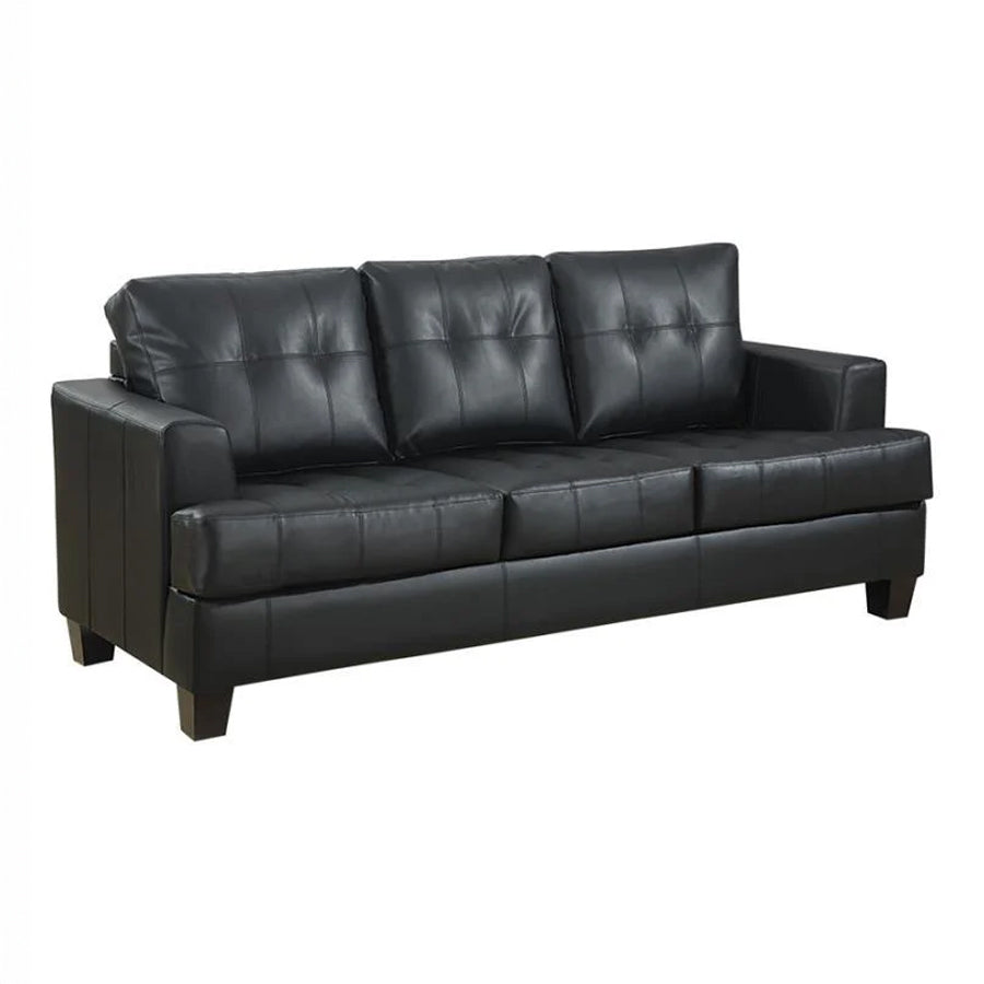 Black Leather Sofa