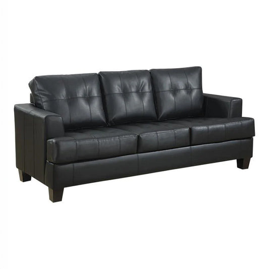 Black Leather Sofa