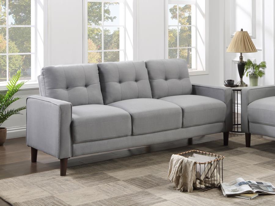 Sofa Grey upholstered Track Arm Tufted