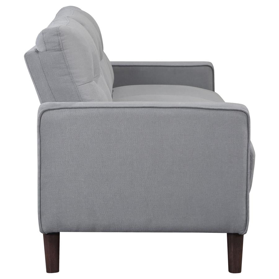 Sofa Grey upholstered Track Arm Tufted