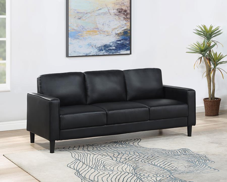 Sofa Faux Leather Black