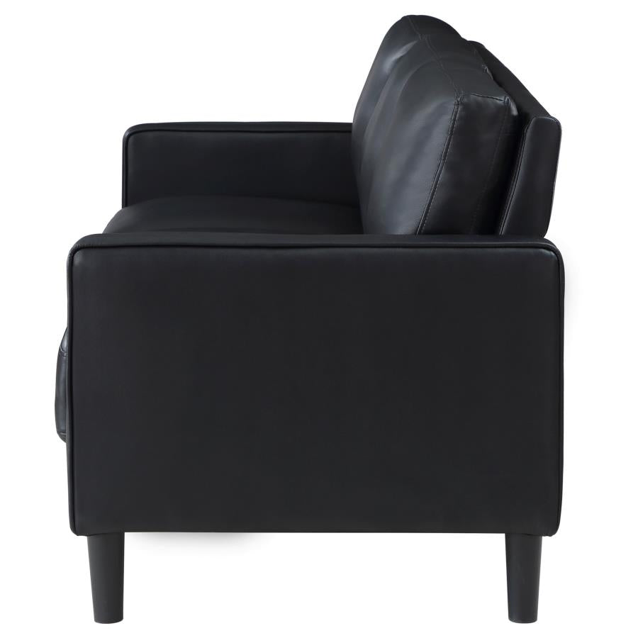 Sofa Faux Leather Black