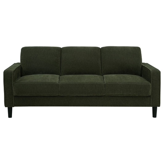 Fabric Upholstered Track Arm Sofa