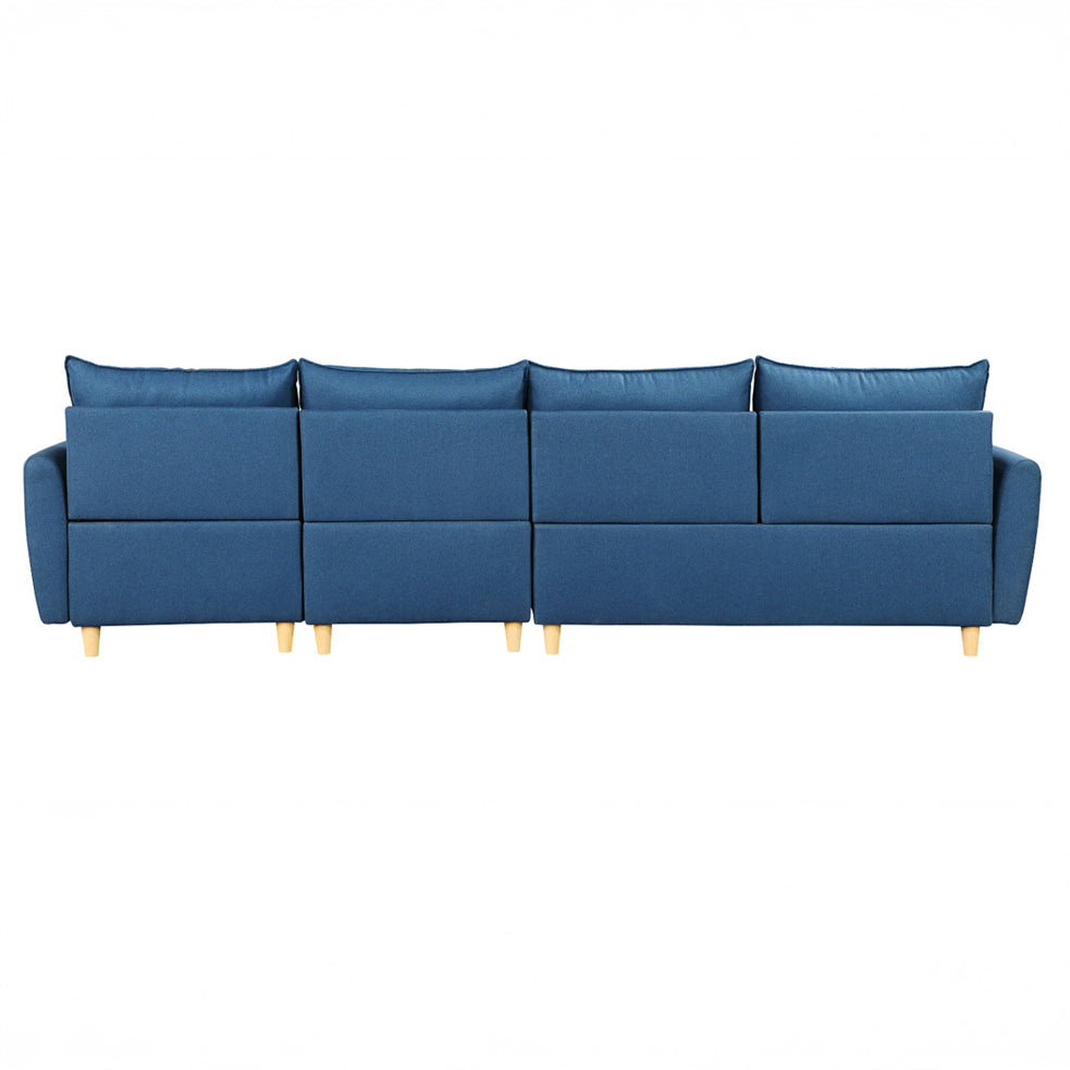 Blue Reversible Sectional Sofa