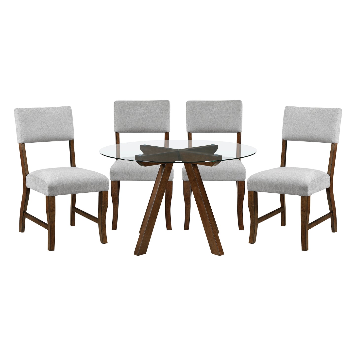 5PC Round Glass Dining Set