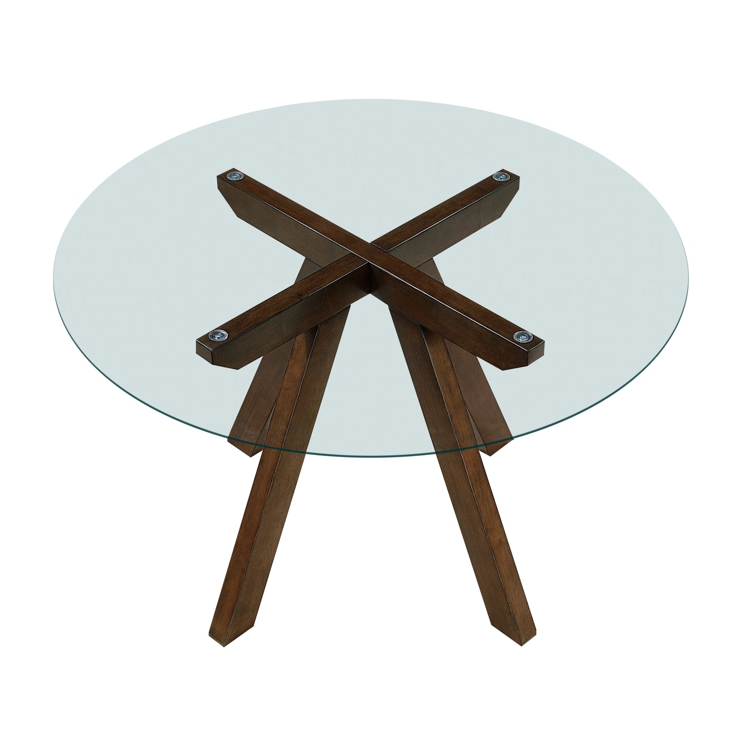 5PC Round Glass Dining Set