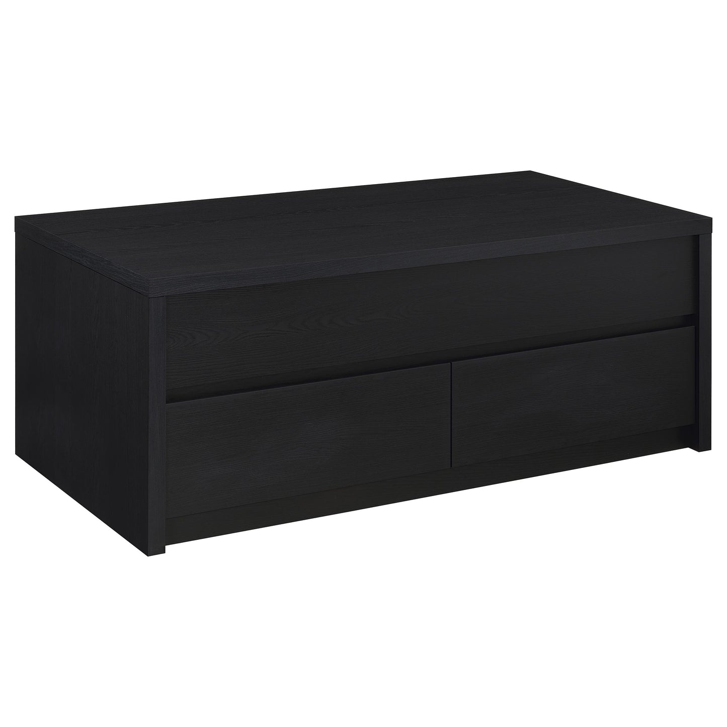 Black Lift Top Coffee Table with Storage & Dual Drawers