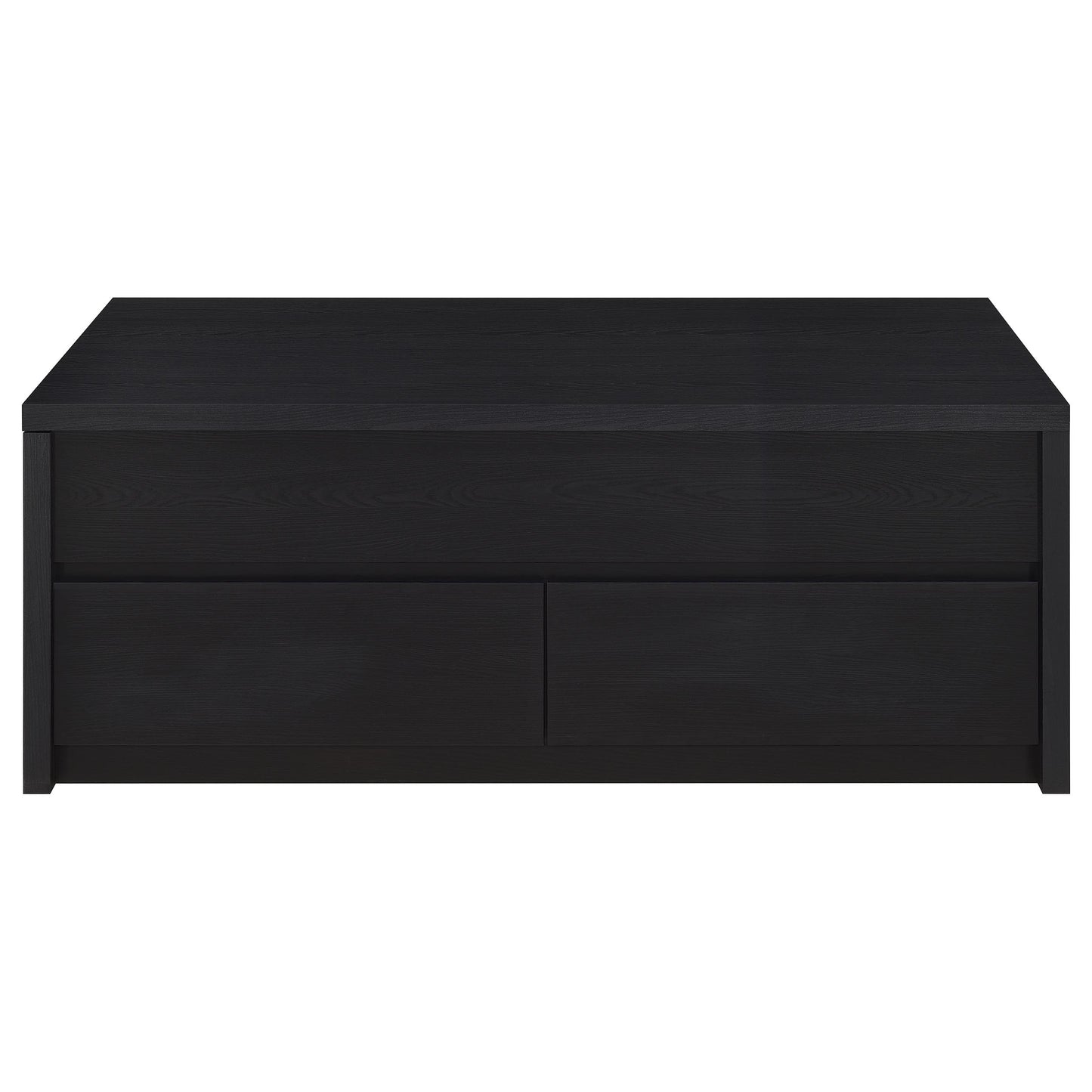 Black Lift Top Coffee Table with Storage & Dual Drawers