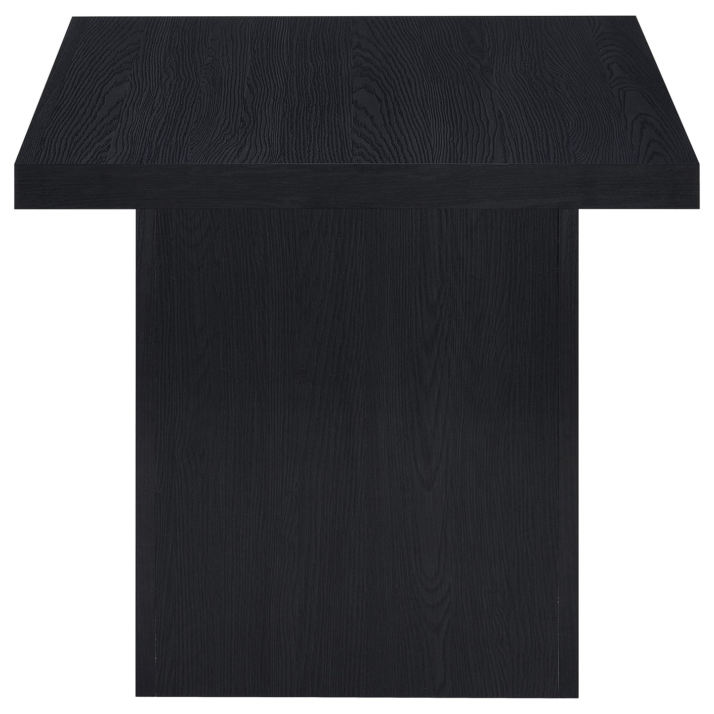 2-Piece Black Rectangular Coffee & End Table Set