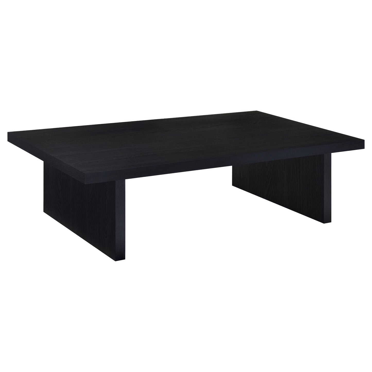 2-Piece Black Rectangular Coffee & End Table Set