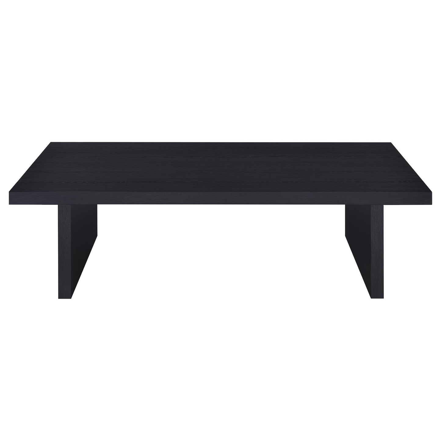 2-Piece Black Rectangular Coffee & End Table Set