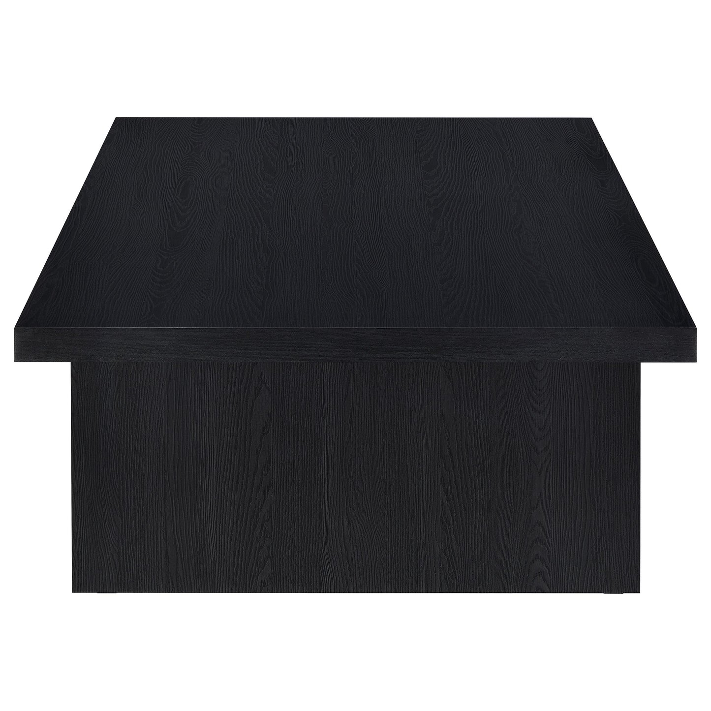 2-Piece Black Rectangular Coffee & End Table Set