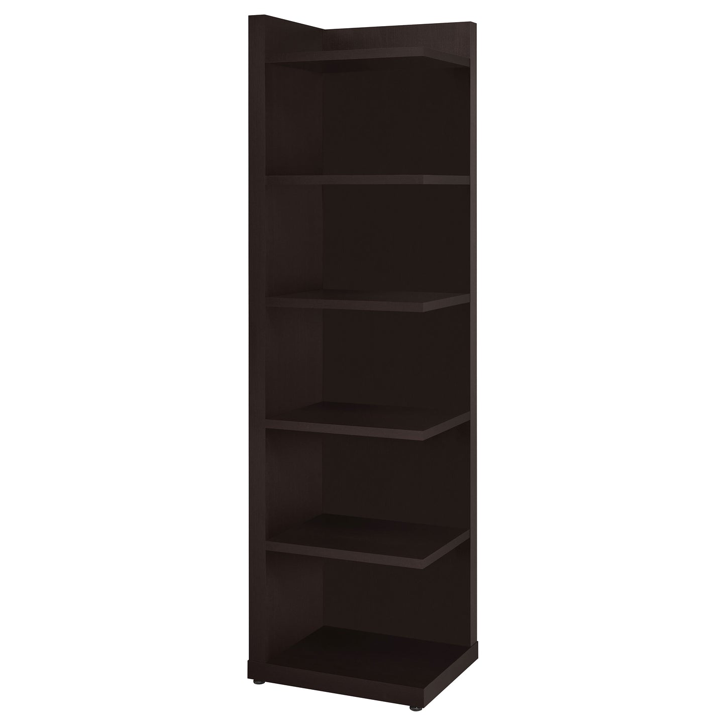 Cappuccino 6-Tier Corner Bookcase