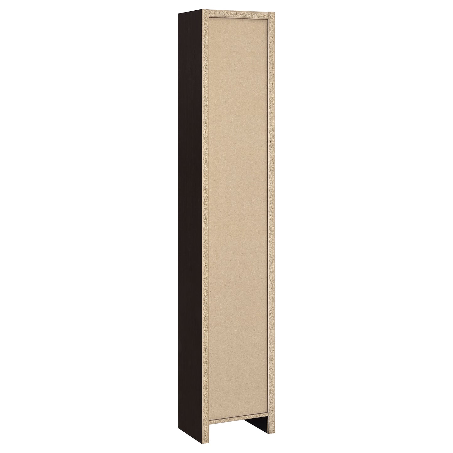 Slim 8-Shelf Cappuccino Bookcase