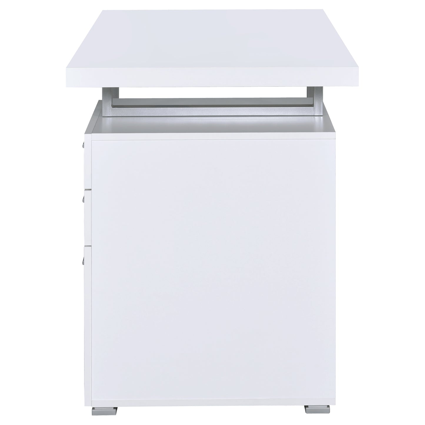 3-Drawer Computer Desk with Metal Frame