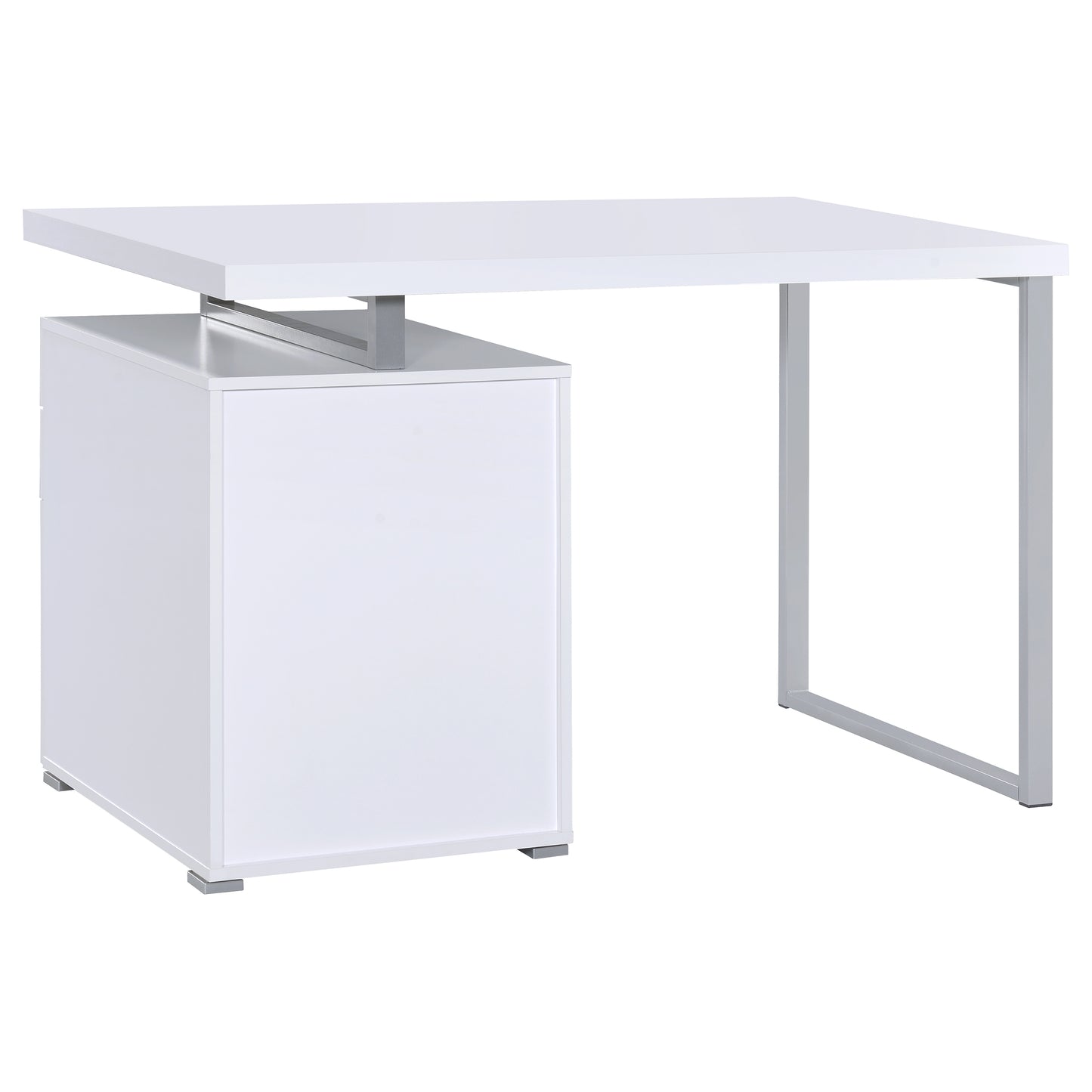3-Drawer Computer Desk with Metal Frame