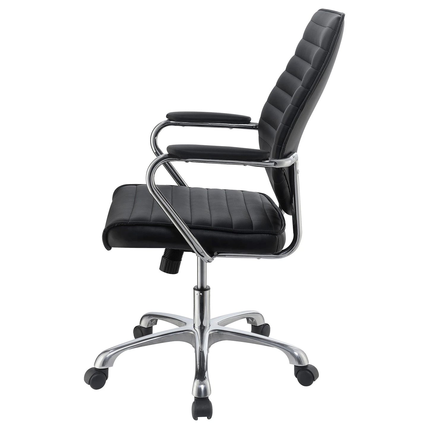 Modern Black Faux Leather Office Chair