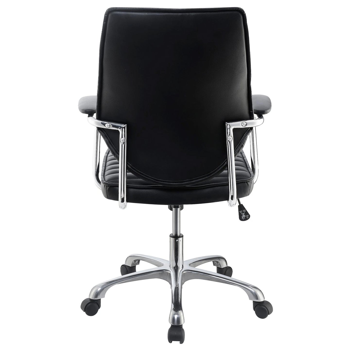 Modern Black Faux Leather Office Chair