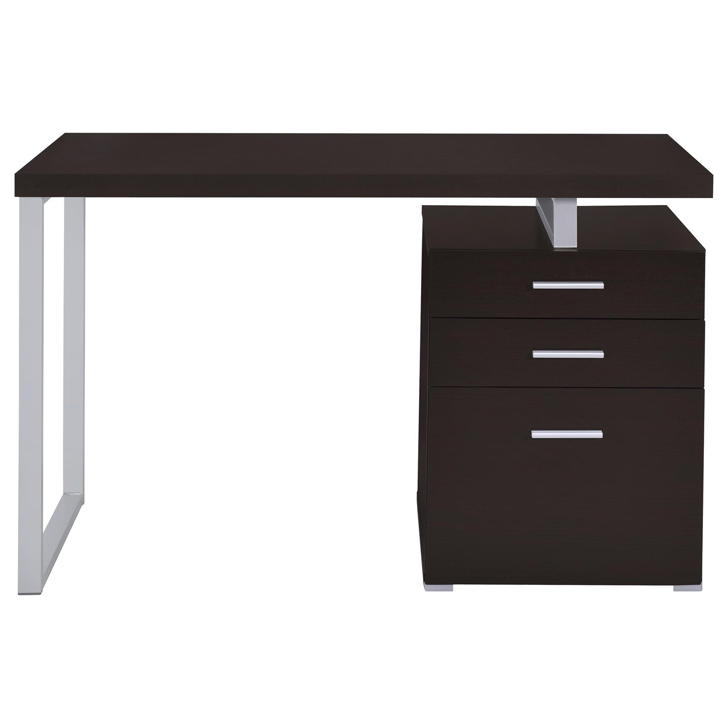3-Drawer Computer Desk with Metal Frame