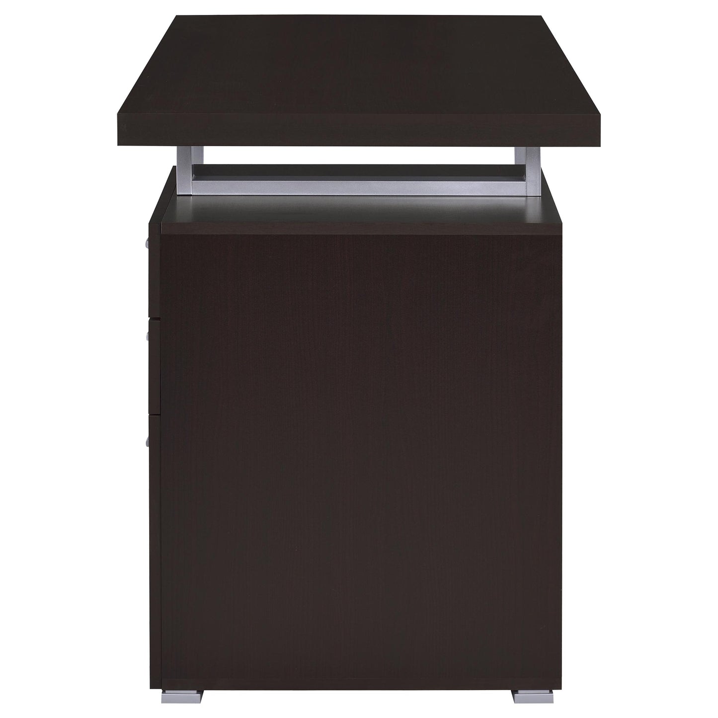 3-Drawer Computer Desk with Metal Frame