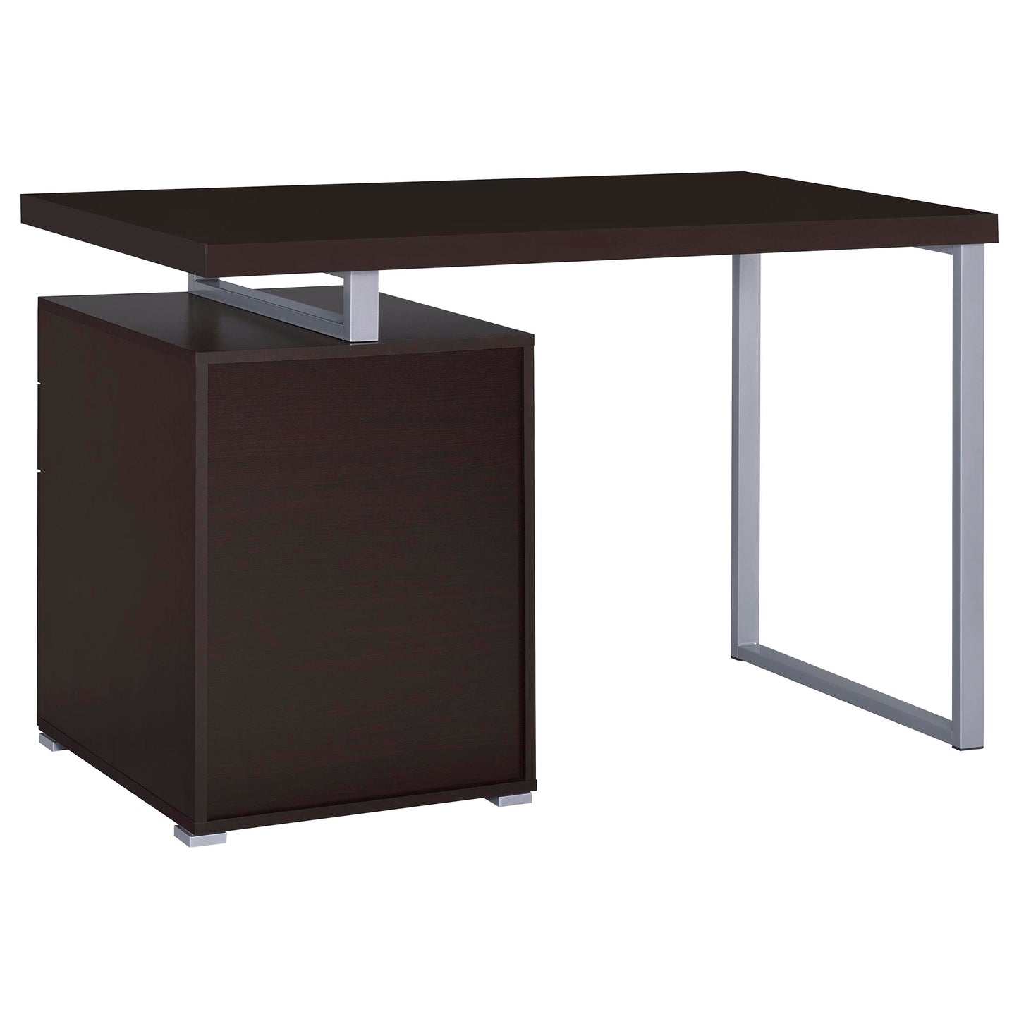 3-Drawer Computer Desk with Metal Frame