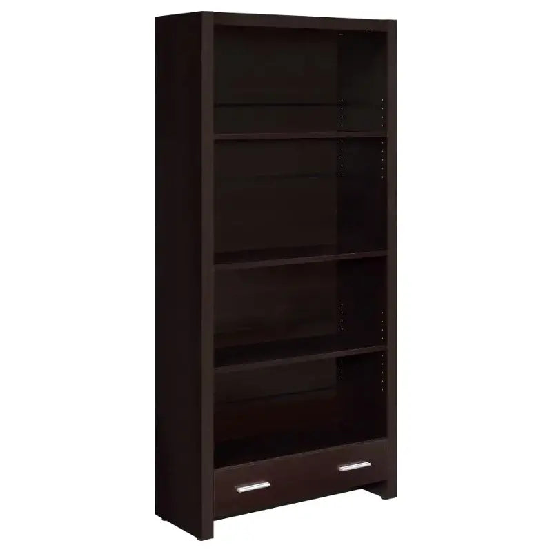 Cappuccino Bookcase With Drawer