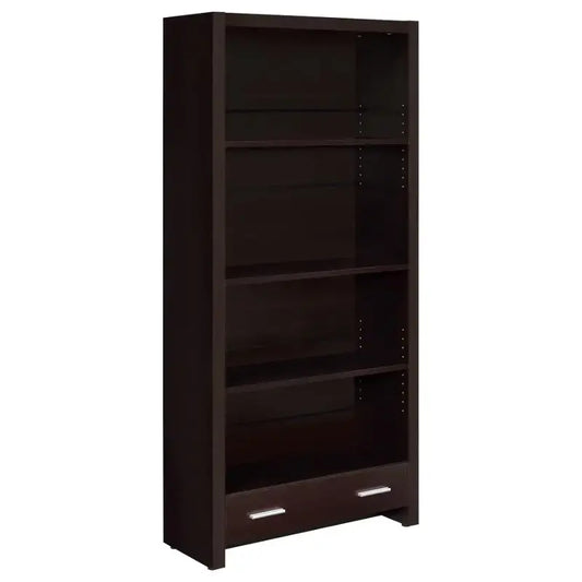 Cappuccino Bookcase With Drawer