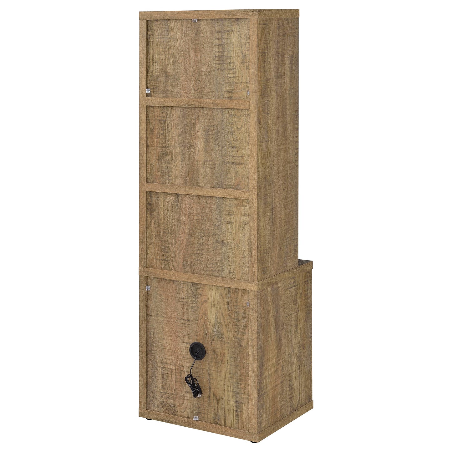 3-Shelf Bookcase with Locking File Drawer