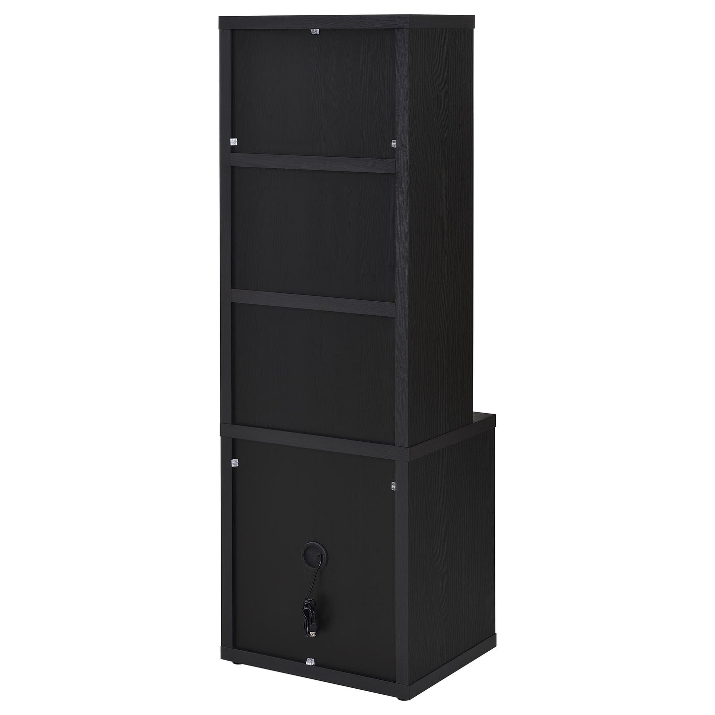 3-Shelf Bookcase with Locking File Drawer