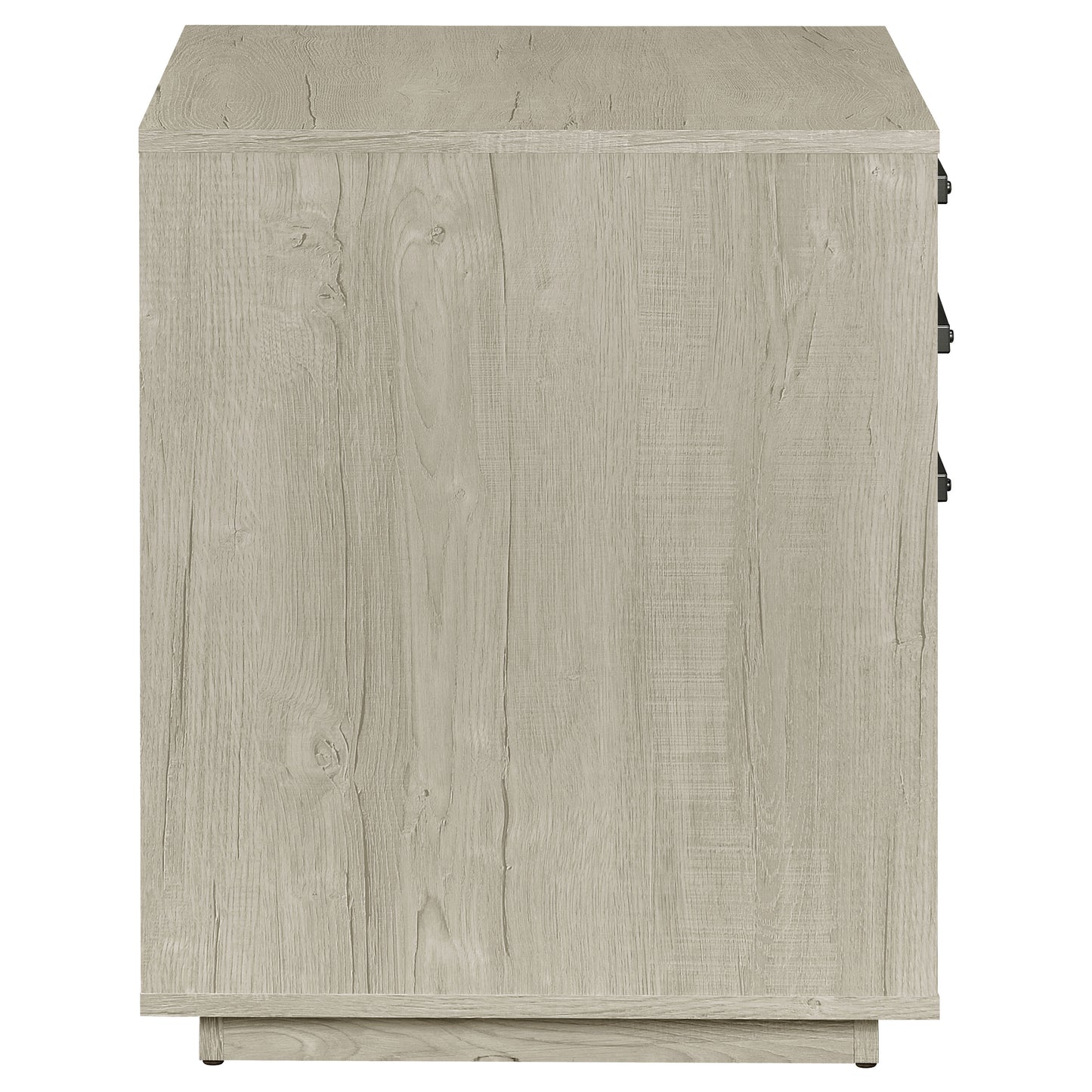 Whitewashed Gray 3-Drawer Home Office File Cabinet