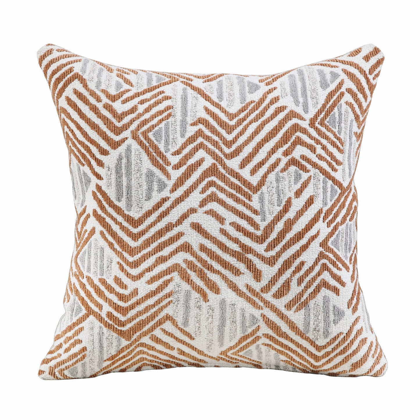 Contemporary Taupe Chenille Loveseat