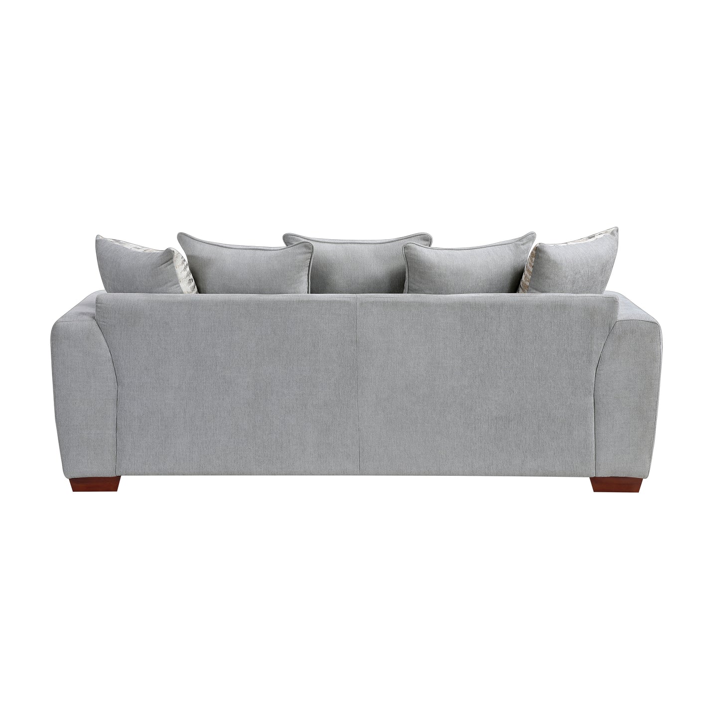 Contemporary Chenille Sofa with Nailhead Trim