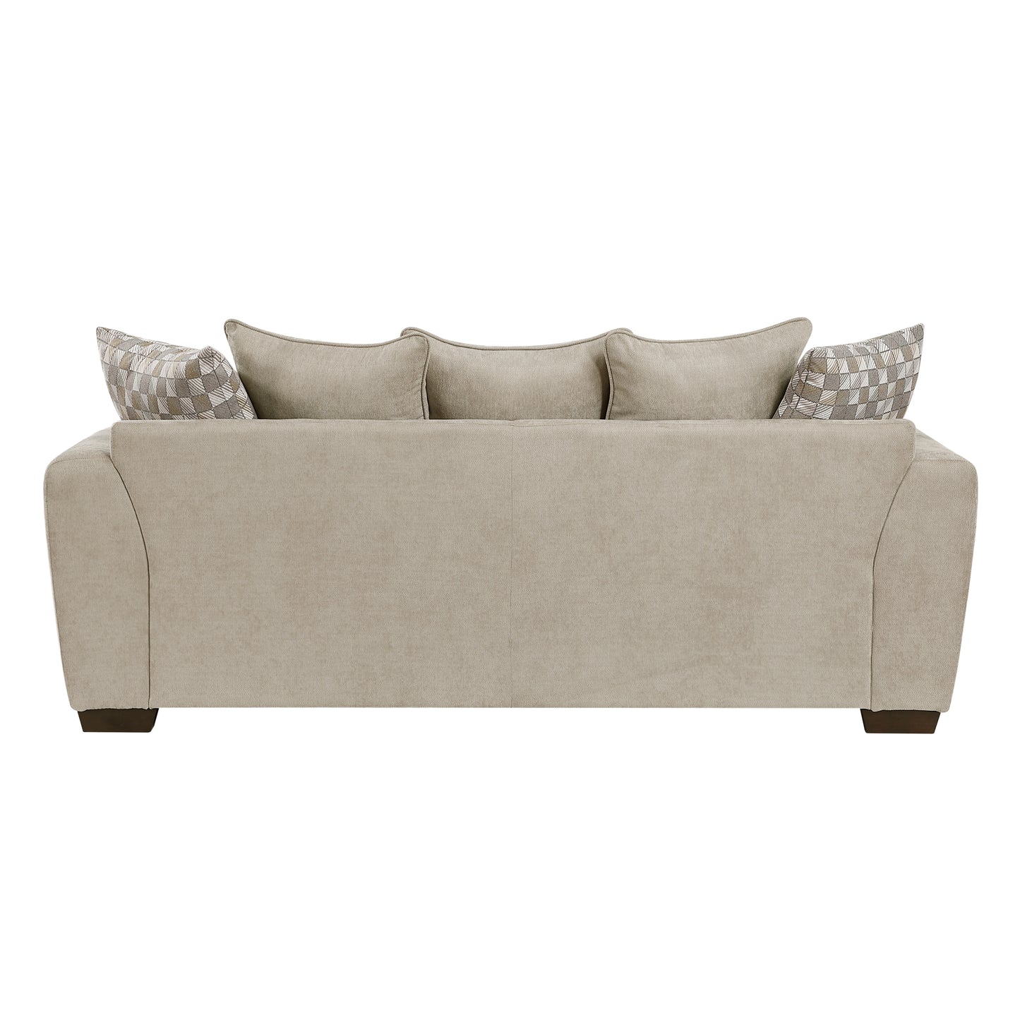 Contemporary Chenille Sofa with Nailhead Trim
