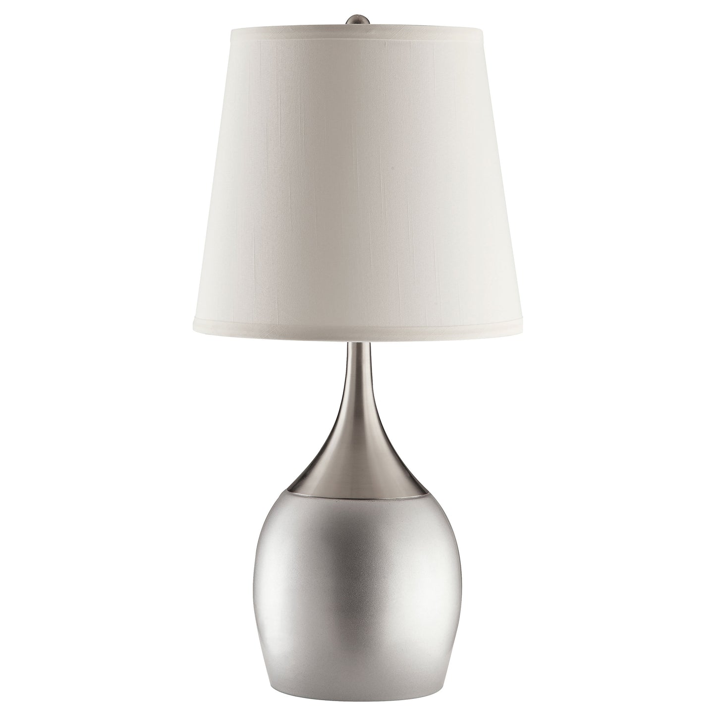 Modern Brushed Silver Table Lamp