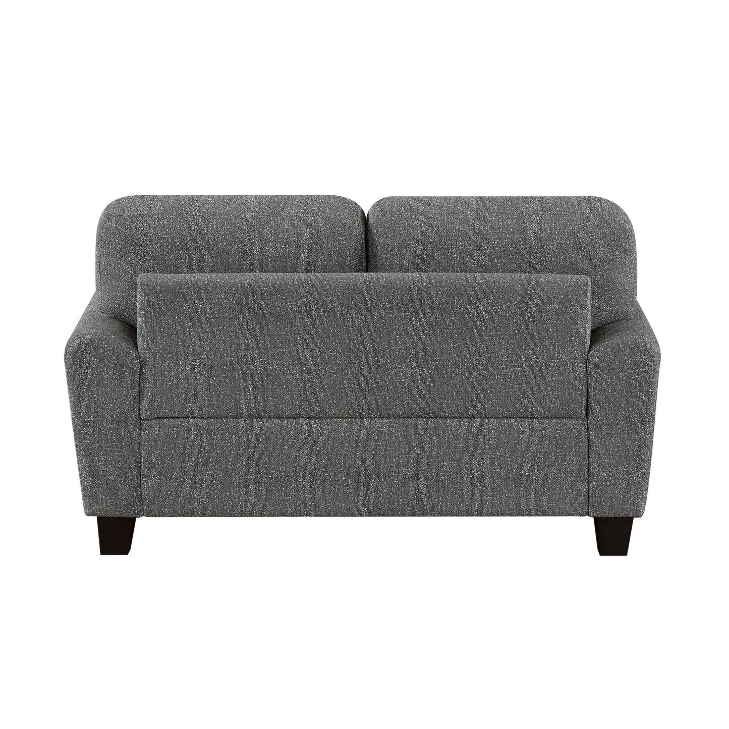 Transitional Dark Gray Chenille Loveseat