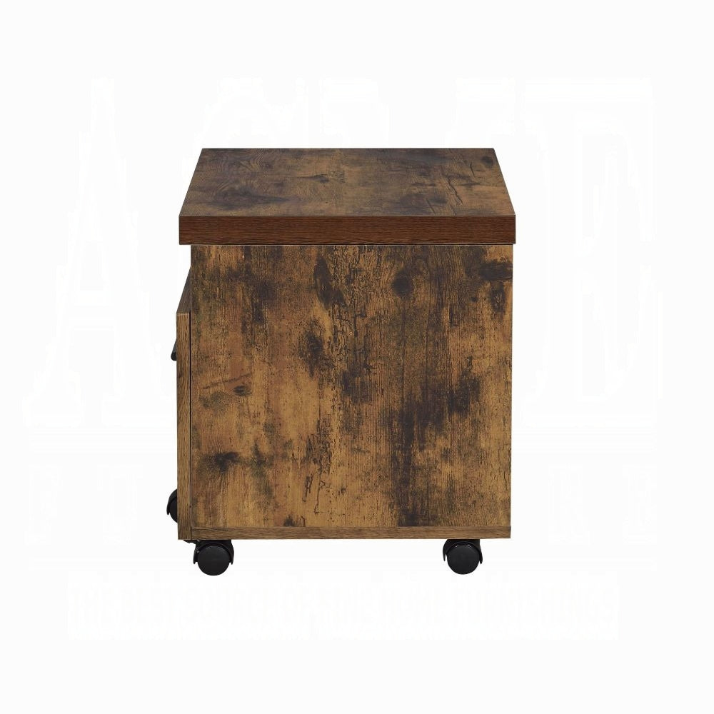 Weathered Oak Mobile File Cabinet