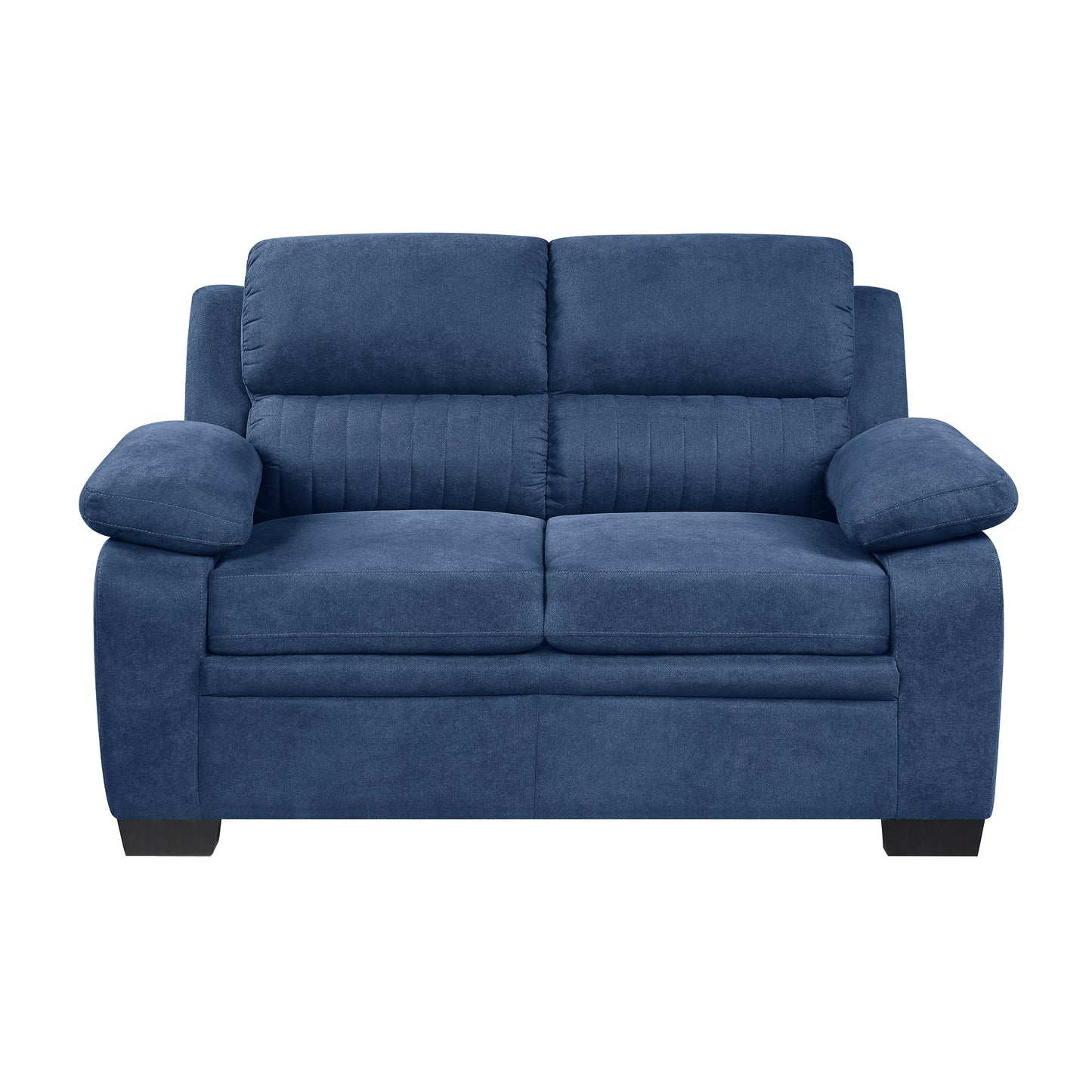 Contemporary Textured Fabric Loveseat