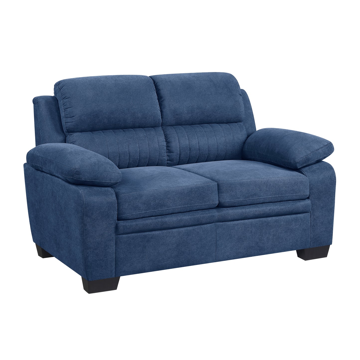 Contemporary Textured Fabric Loveseat