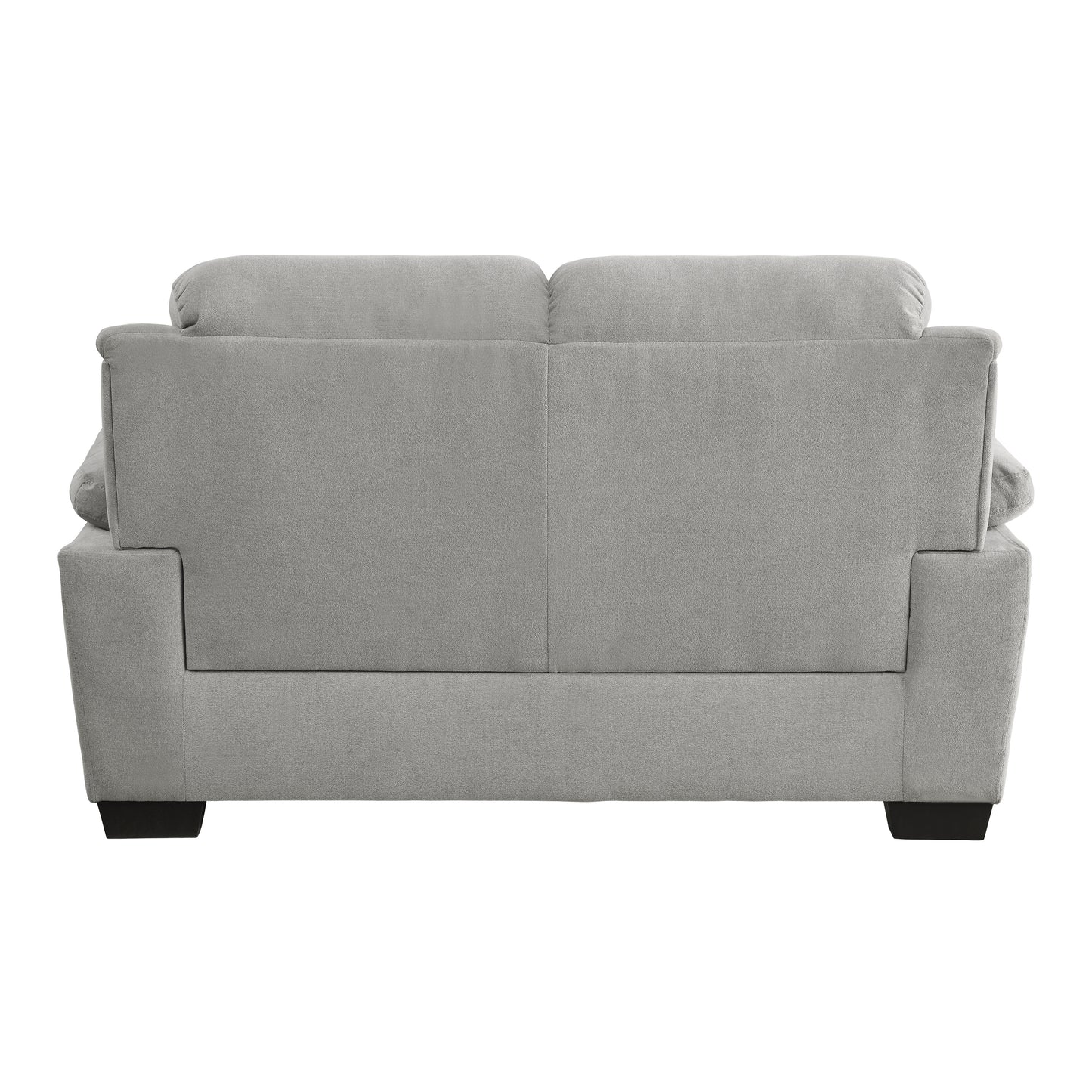 Contemporary Textured Fabric Loveseat