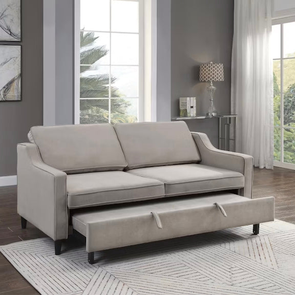 Velvet Convertible Studio Sofa