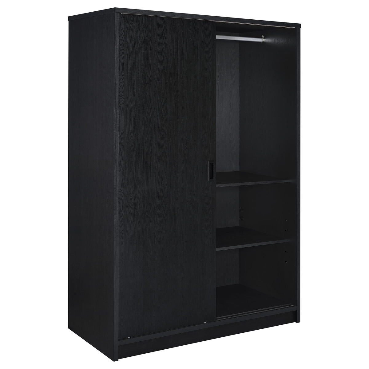 Black 2-Door Sliding Wardrobe