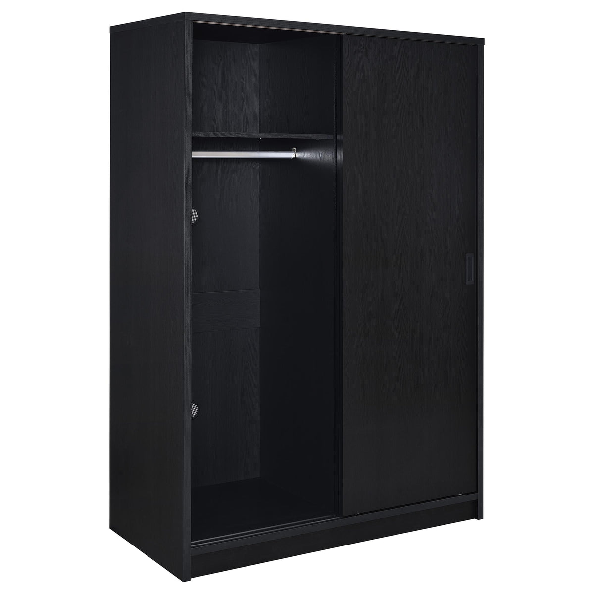 Black 2-Door Sliding Wardrobe
