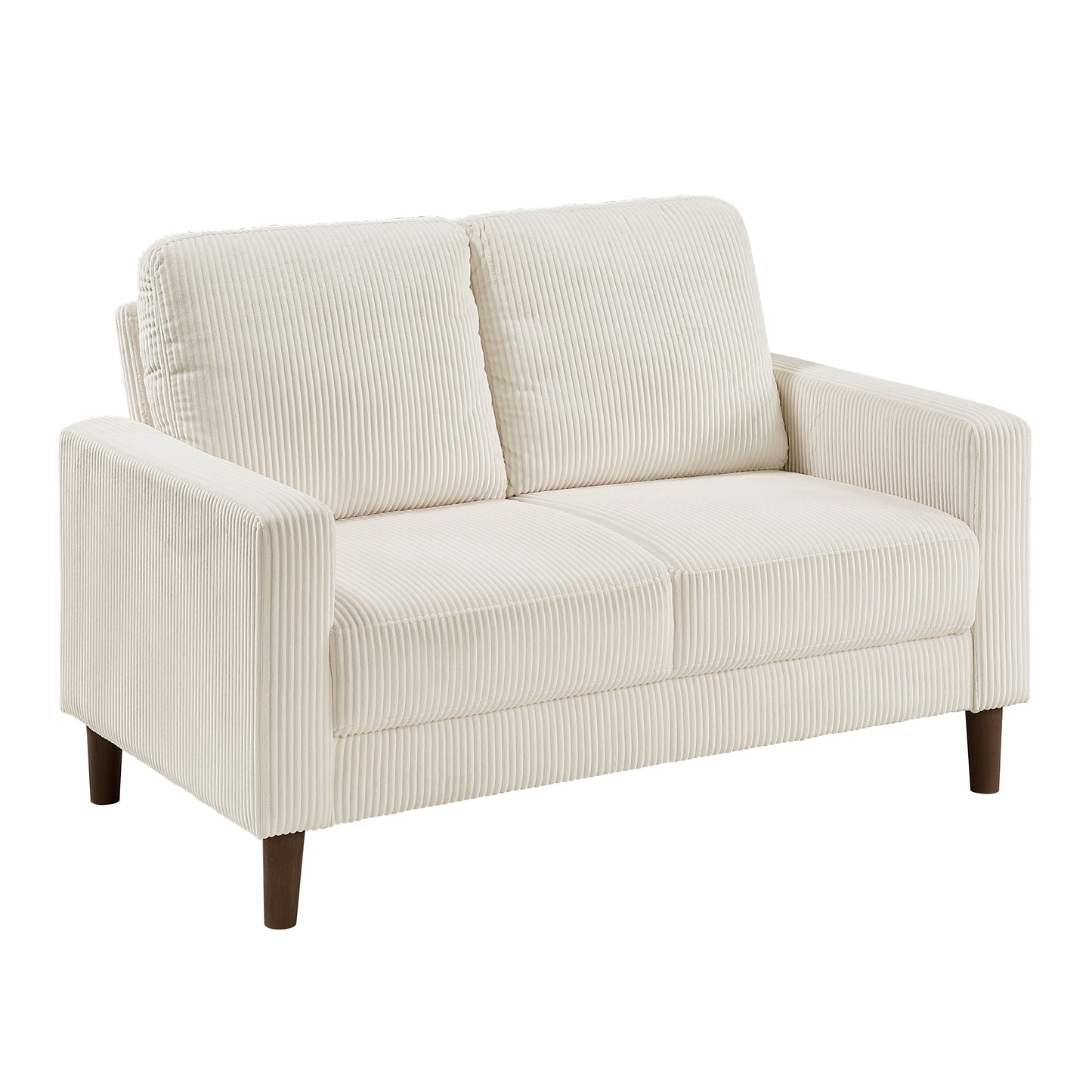 Upholstered Corduroy Contemporary Loveseat