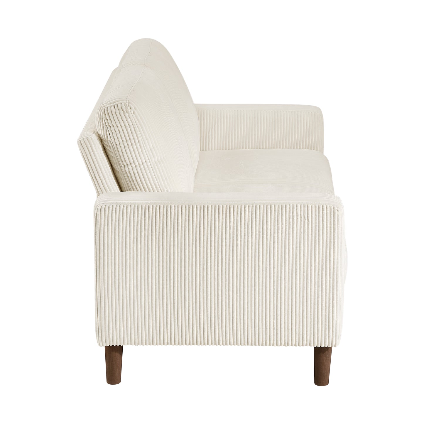 Upholstered Corduroy Contemporary Loveseat