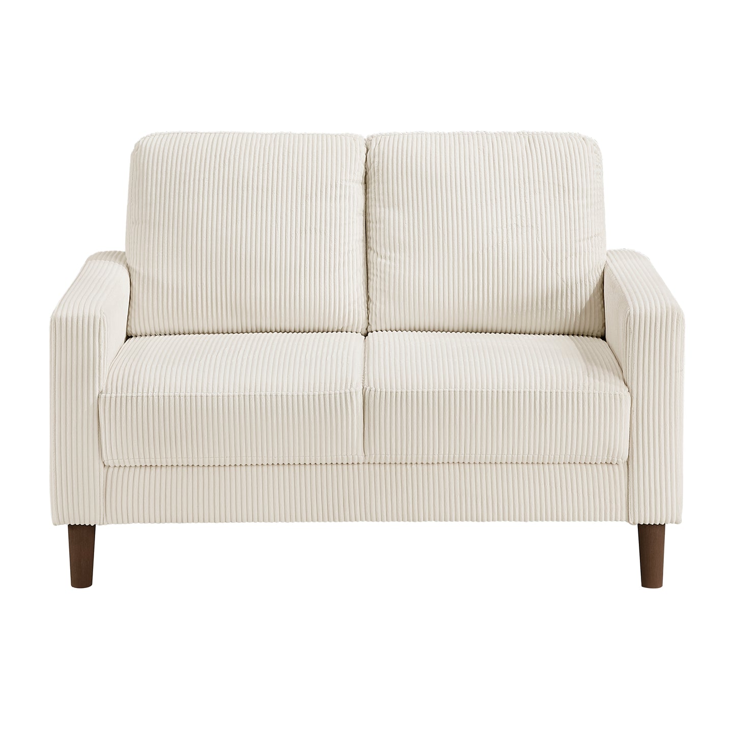 Upholstered Corduroy Contemporary Loveseat