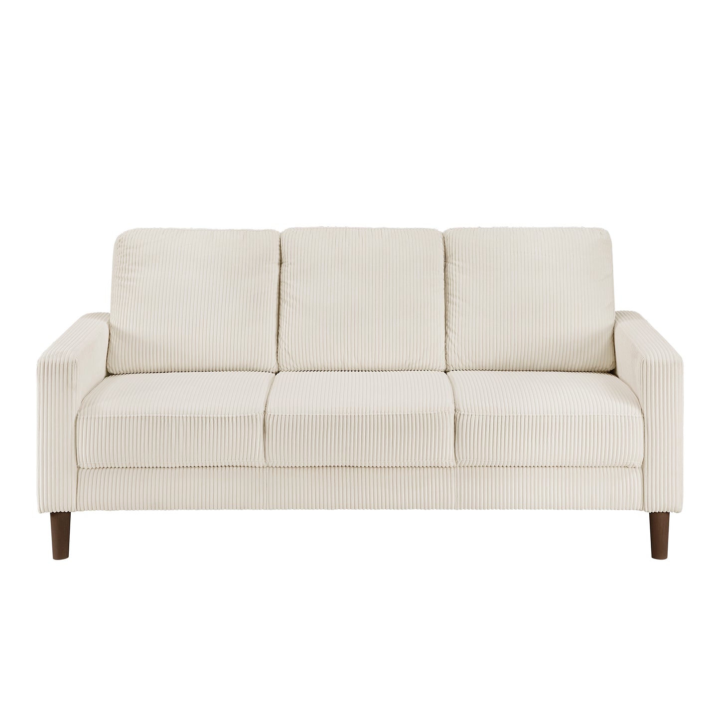 Upholstered Corduroy Contemporary Sofa