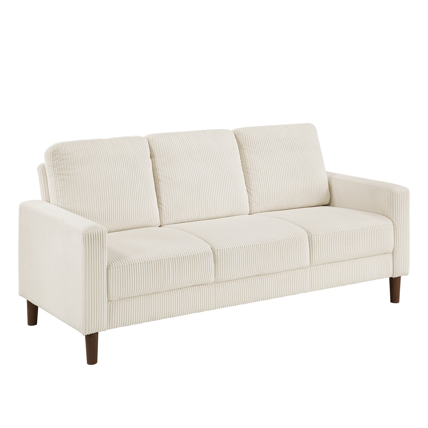 Upholstered Corduroy Contemporary Sofa