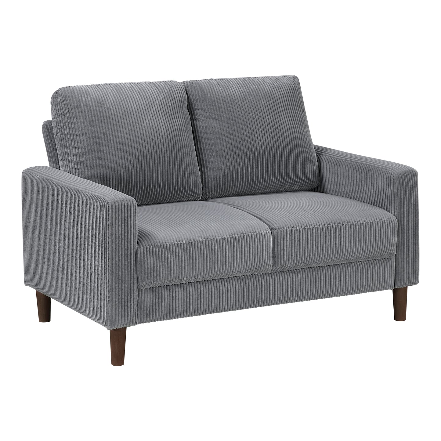 Upholstered Corduroy Contemporary Loveseat