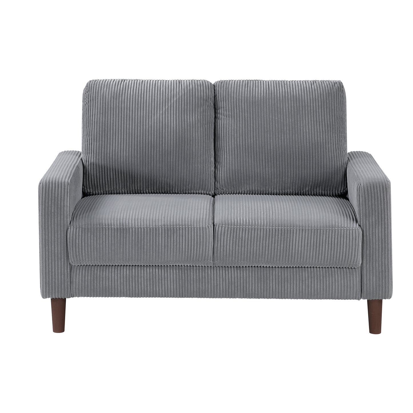 Upholstered Corduroy Contemporary Loveseat